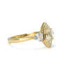 Theia ethical engagement ring, fair-traded white Sri Lankan sapphires and 18ct recycled yellow gold 2