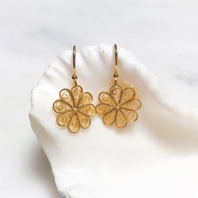 Rosette Filigree Earrings