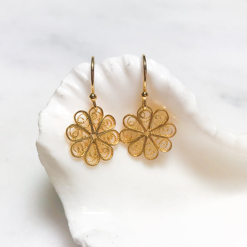 Rosette Filigree Earrings