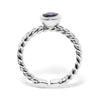 Ethical Gemstone Circle Silver Stacking Ring - Arabel Lebrusan