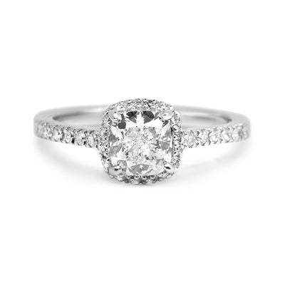 Bespoke Mary engagement ring and wedding band set - 100% recycled platinum and conflict-free diamonds 2