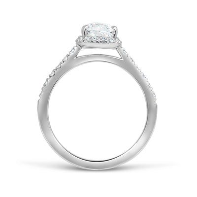 Bespoke Mary engagement ring and wedding band set - 100% recycled platinum and conflict-free diamonds 3