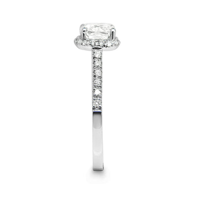 Bespoke Mary engagement ring and wedding band set - 100% recycled platinum and conflict-free diamonds 4