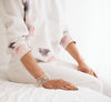 Filigree Rosette Bangle. White