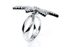 Diamond Leaf Cocktail Ring