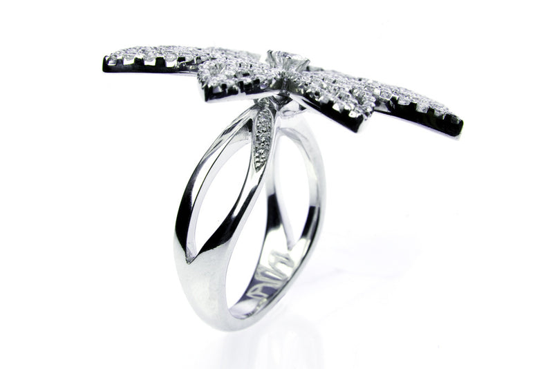 Diamond Leaf Cocktail Ring - Arabel Lebrusan