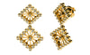 Bespoke Diamond Square drop earrings - 18ct yelow gold and conflict-free diamonds 2