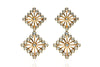 Bespoke Diamond Square drop earrings - 18ct yelow gold and conflict-free diamonds
