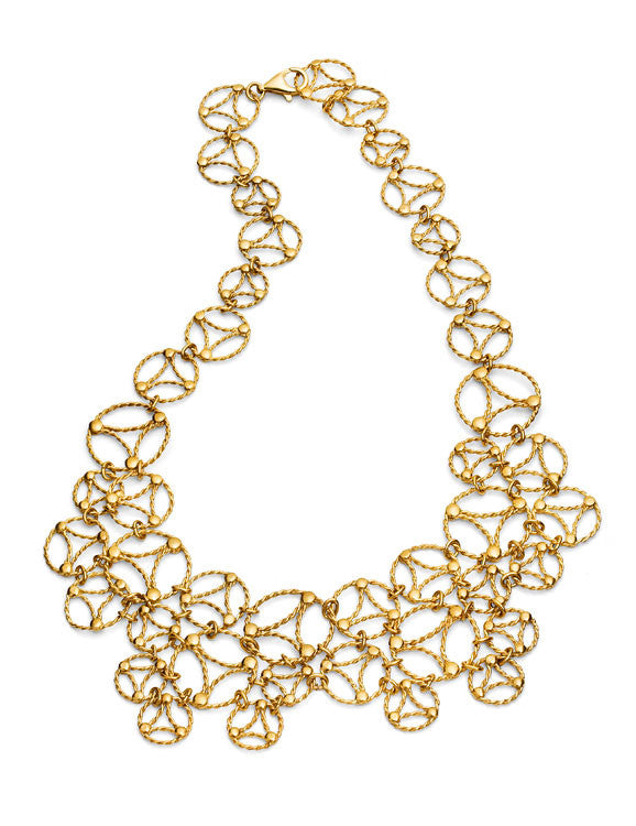 Lace Necklace. Yellow Gold