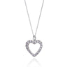 Diamond Heart Pendant. Fairtrade 18ct White gold - Arabel Lebrusan