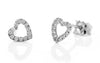 Diamond Heart Earrings. Fairtrade 18ct White gold - Arabel Lebrusan
