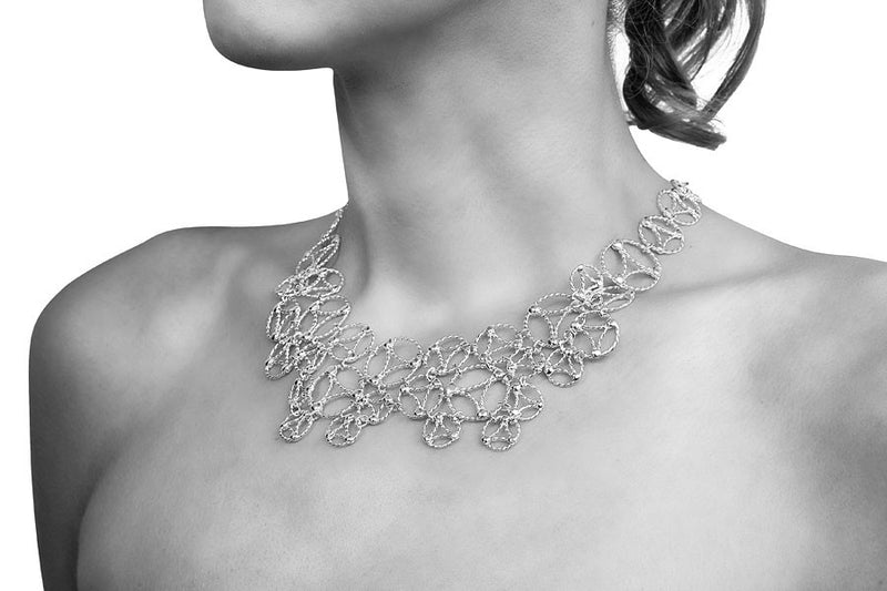Lace Necklace. Sterling Silver