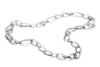 Filigree Links Long Necklace. White