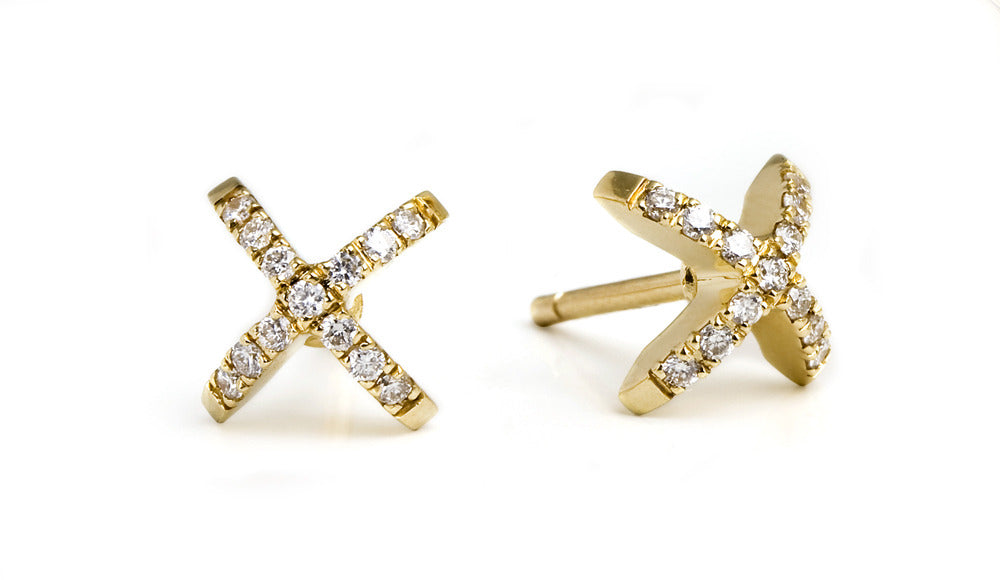 Diamond Sequin Stud Earrings