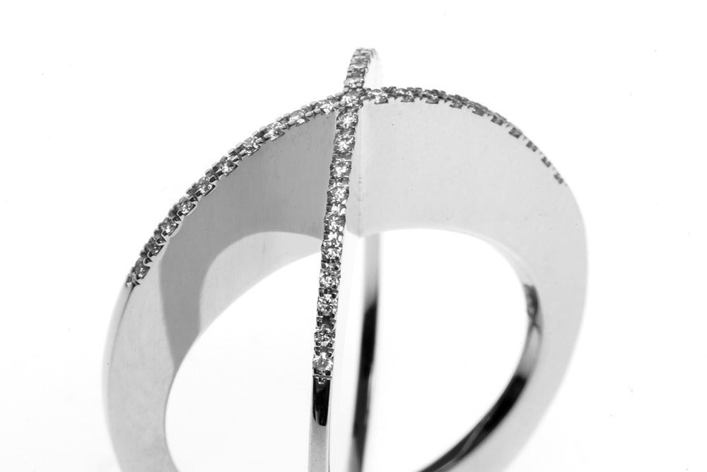 Diamond Sequin Ring. White gold. A Leblas classic