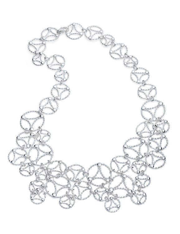 Lace Necklace. Sterling Silver