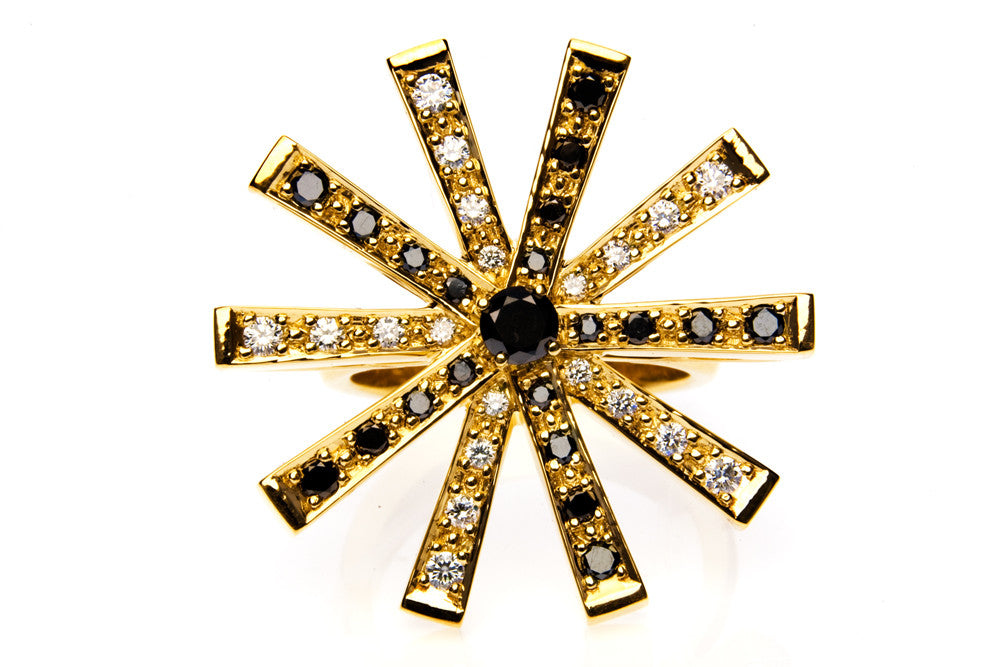 Diamond "SOL" Cocktail Ring - Arabel Lebrusan