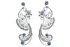 'Folklore': Tanzanite, Enamel & 18ct Gold Art Earrings