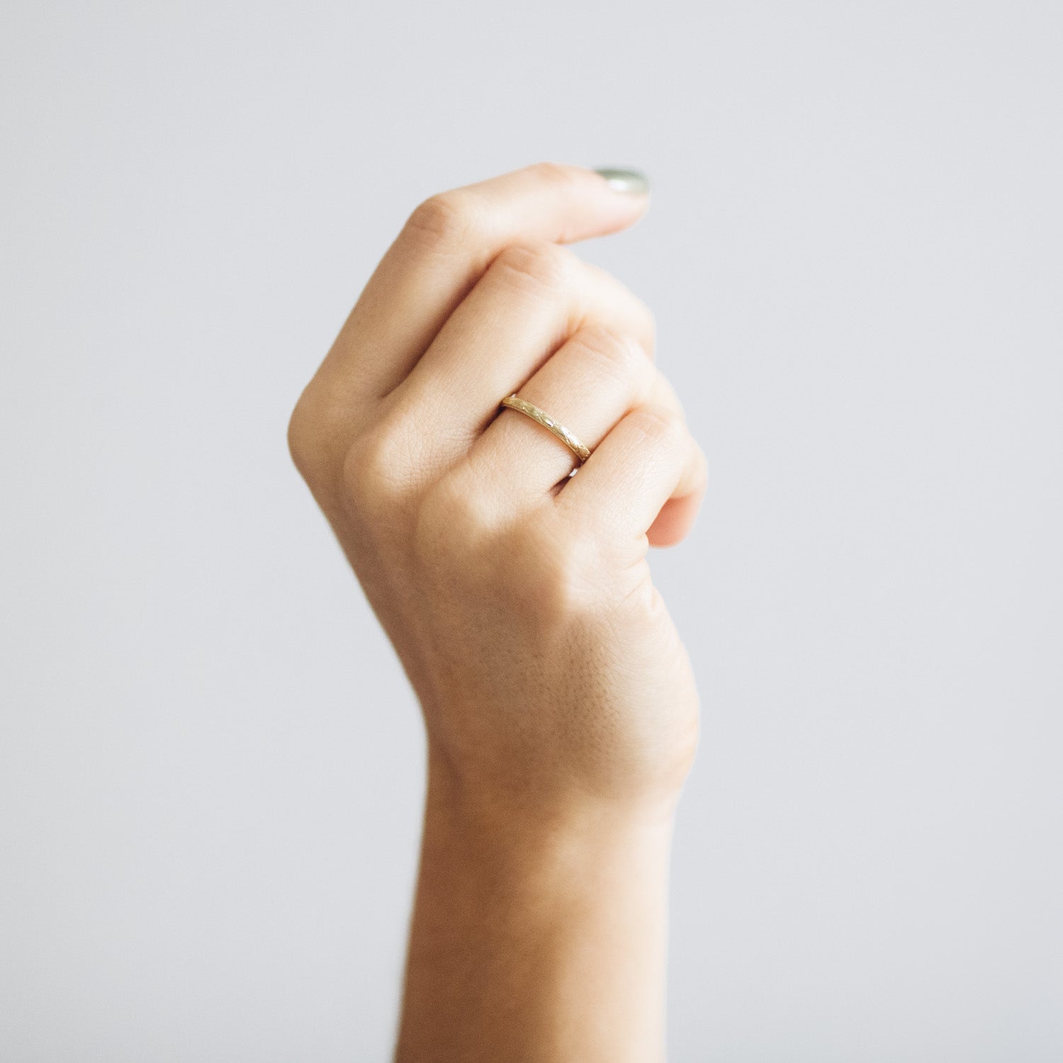 Heart Engraved Ethical Gold Wedding Band, 2mm 4