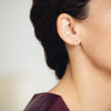 Eternity Engraved Ethical Loop Earrings. 18ct Fairmined Ecological Gold