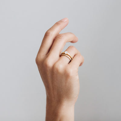 Solar Eclipse Ethical Diamond Engagement Ring, 18ct Fairtrade Gold