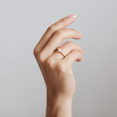 Solar Eclipse Ethical Diamond Engagement Ring, 18ct Fairtrade Gold