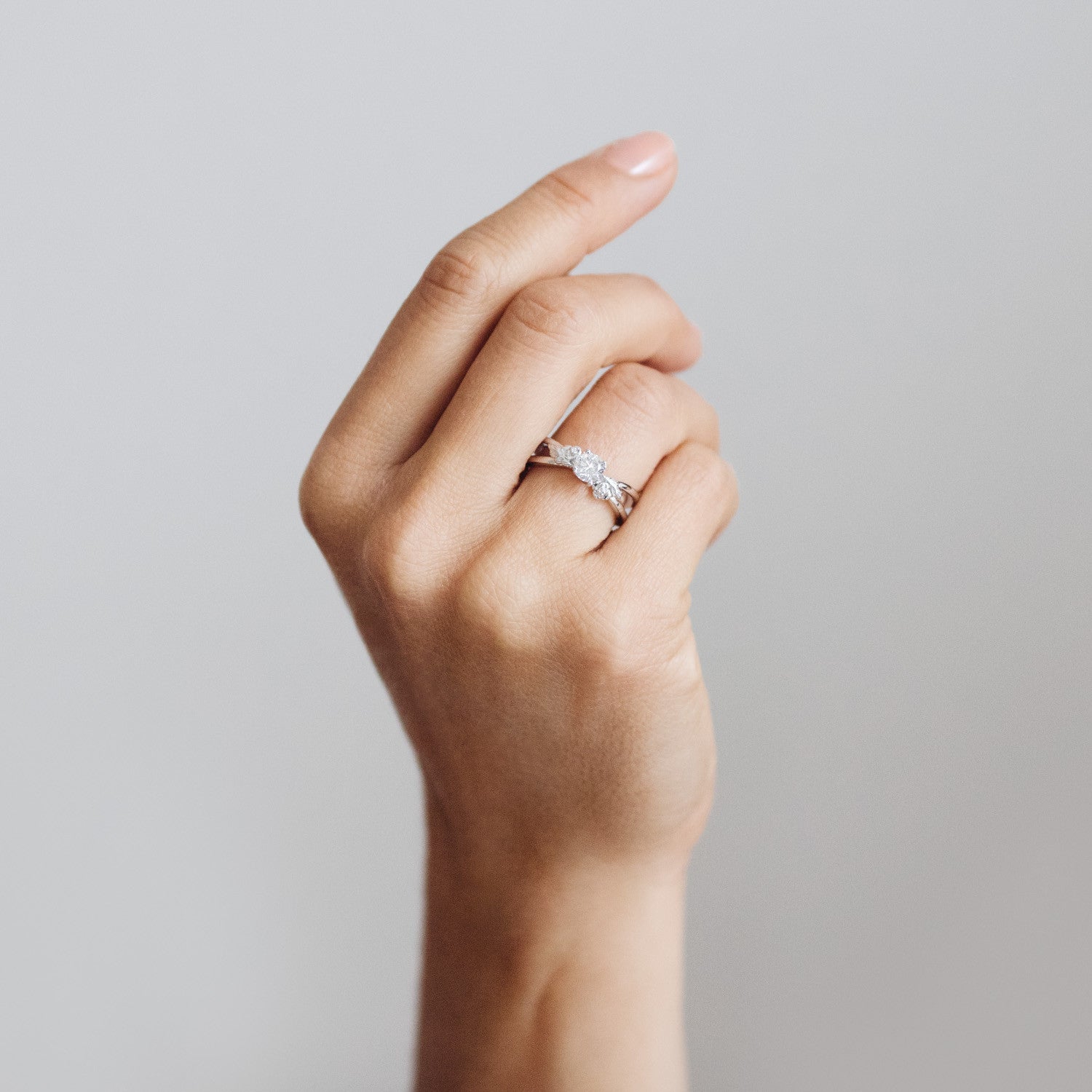 Foliage Ethical Diamond Engagement Ring, 18ct Fairtrade Gold
