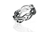 Bespoke leaf wedding ring - 18ct white gold 2