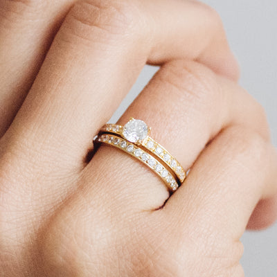 Aurora Borealis Ethical Diamond Engagement Ring, 18ct Fairtrade Gold