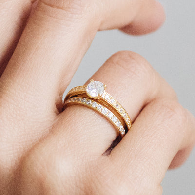 Solar Eclipse Ethical Diamond Engagement Ring, 18ct Fairtrade Gold