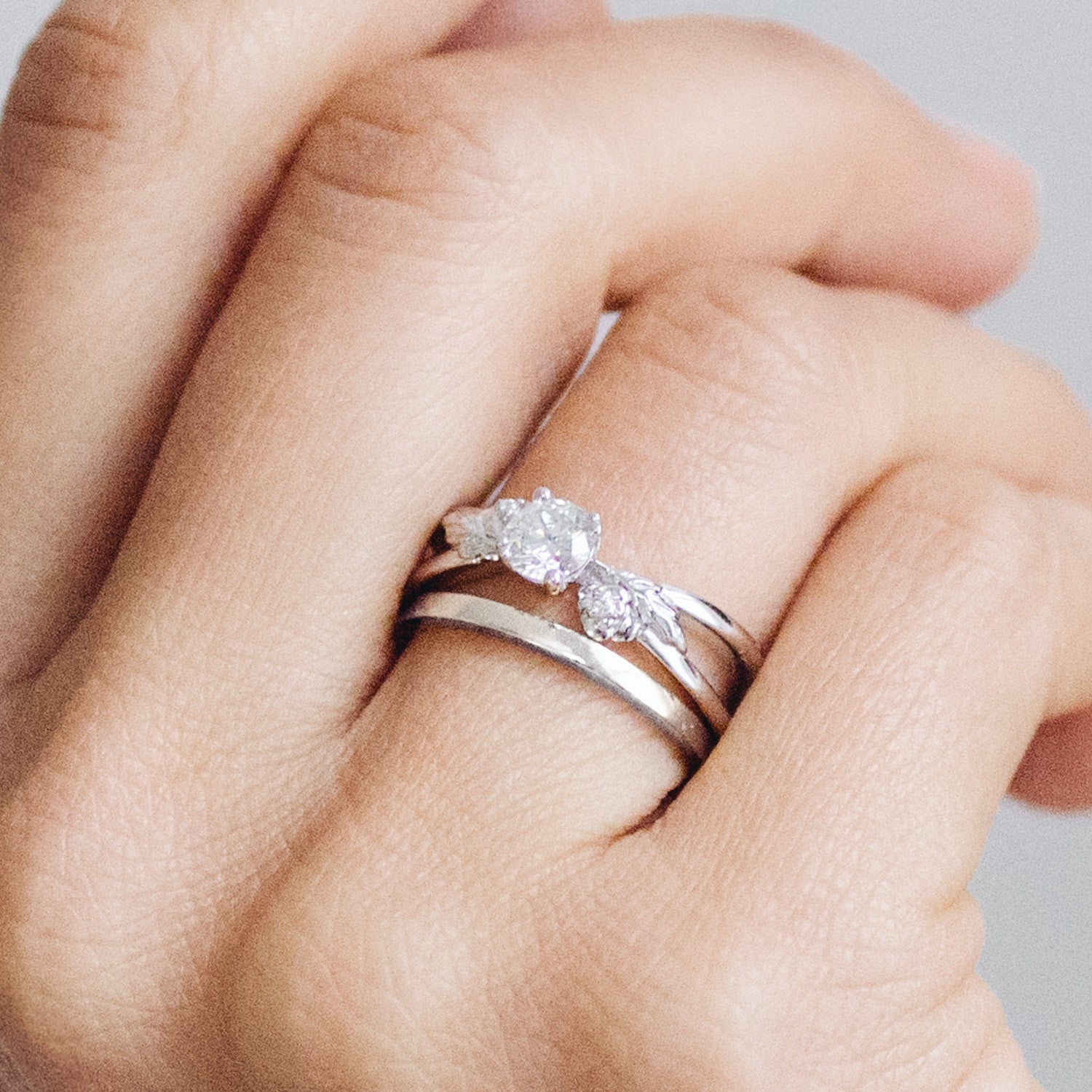 Foliage Ethical Diamond Engagement Ring, 18ct Fairtrade Gold