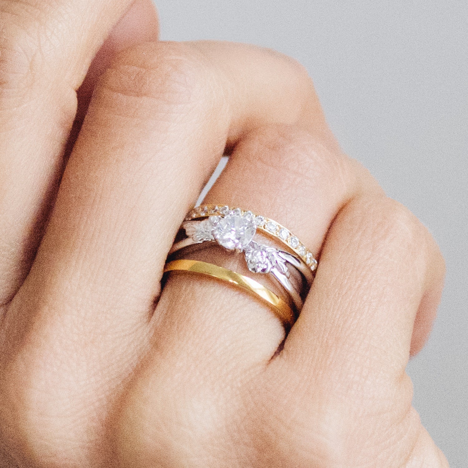 Foliage Ethical Diamond Engagement Ring, 18ct Fairtrade Gold