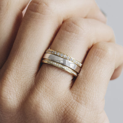 Cherish Full Diamond Ethical Platinum Eternity Wedding Ring - Arabel Lebrusan