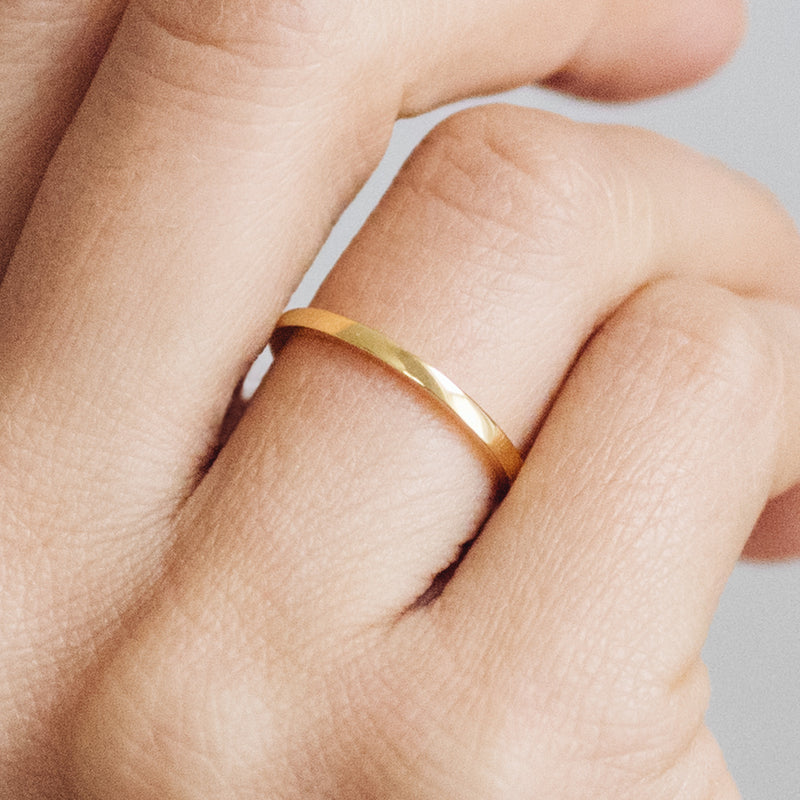 Harmony Flat Ethical Gold Wedding Ring