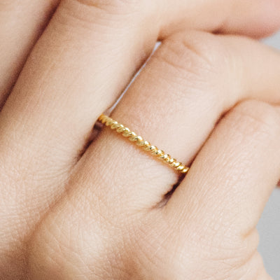 Plaited on sale wedding ring