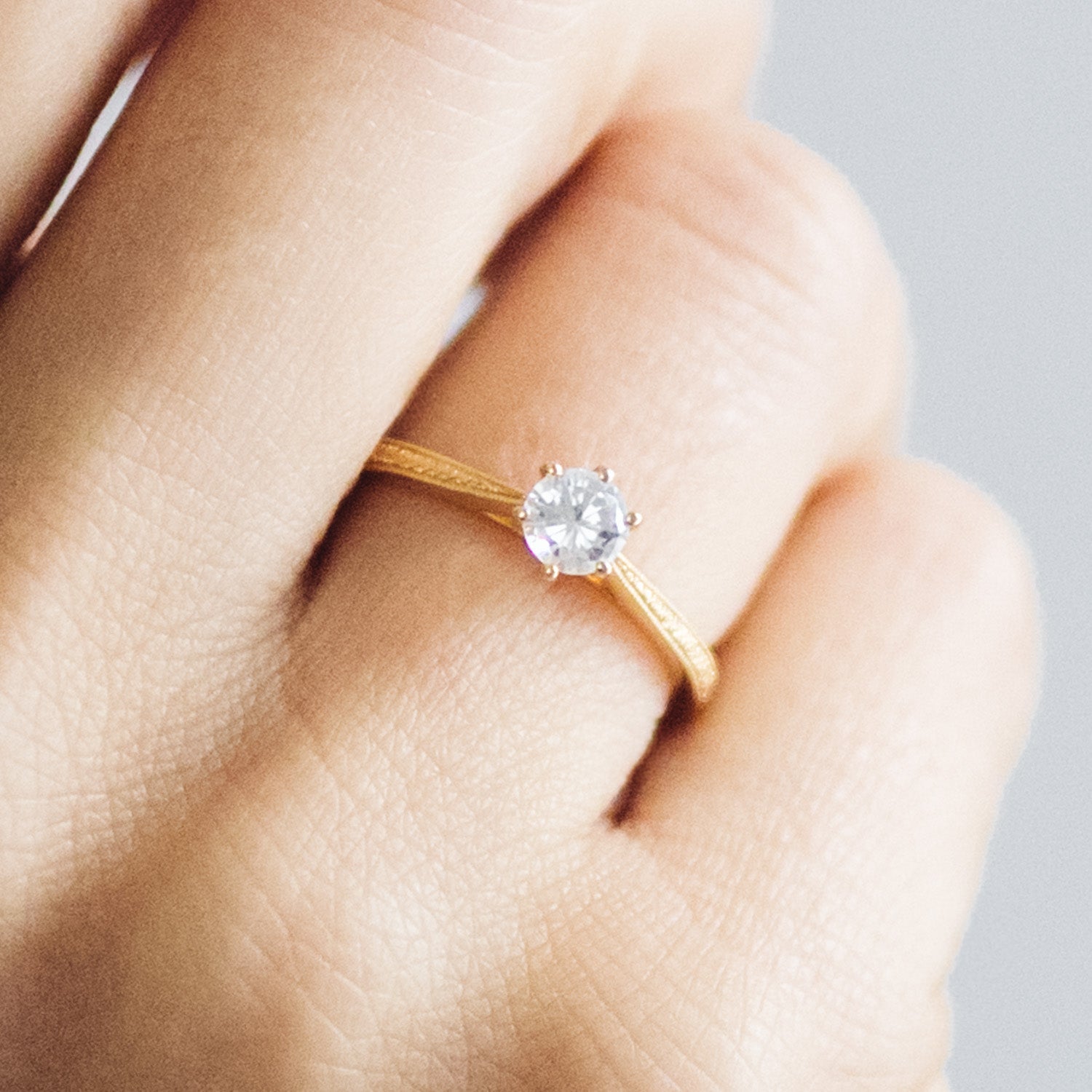 Engraved in my Heart Diamond Solitaire Ring, Platinum