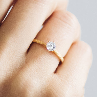 Engraved in my Heart Ethical Diamond Platinum Solitaire Engagement Ring