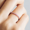 Altair Half Microset Ethical Ring, Pink Sapphire & 18ct Fairtrade Gold