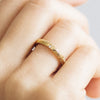 Cedar Engraved Ethical Gold Ring