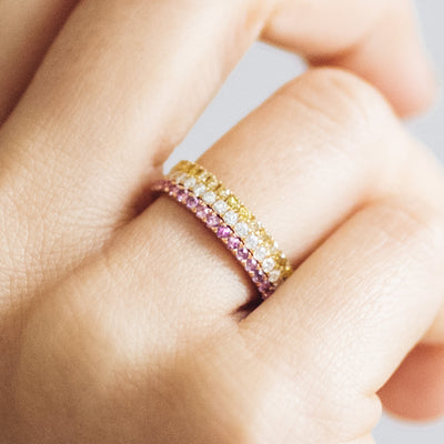 Altair Sapphire Ethical Platinum Eternity Ring