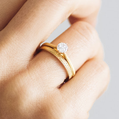 Engraved in my Heart Ethical Diamond Platinum Solitaire Engagement Ring